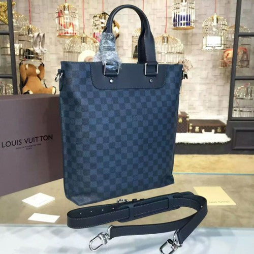 N42223 Cabas Jour Briefcase Damier Cobalt Canvas