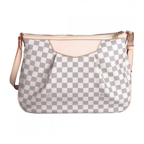 N41112 Siracusa MM Crossbody Bag Damier Azur Canvas