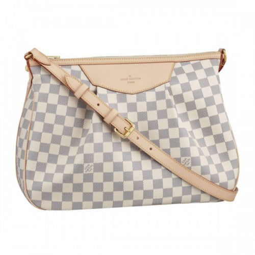 N41112 Siracusa MM Crossbody Bag Damier Azur Canvas
