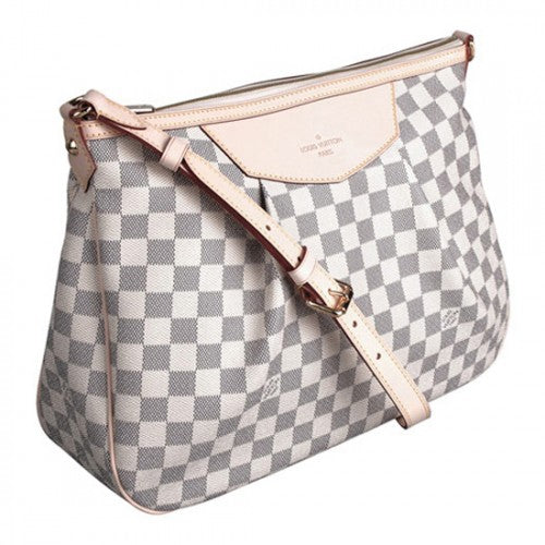 N41112 Siracusa MM Crossbody Bag Damier Azur Canvas