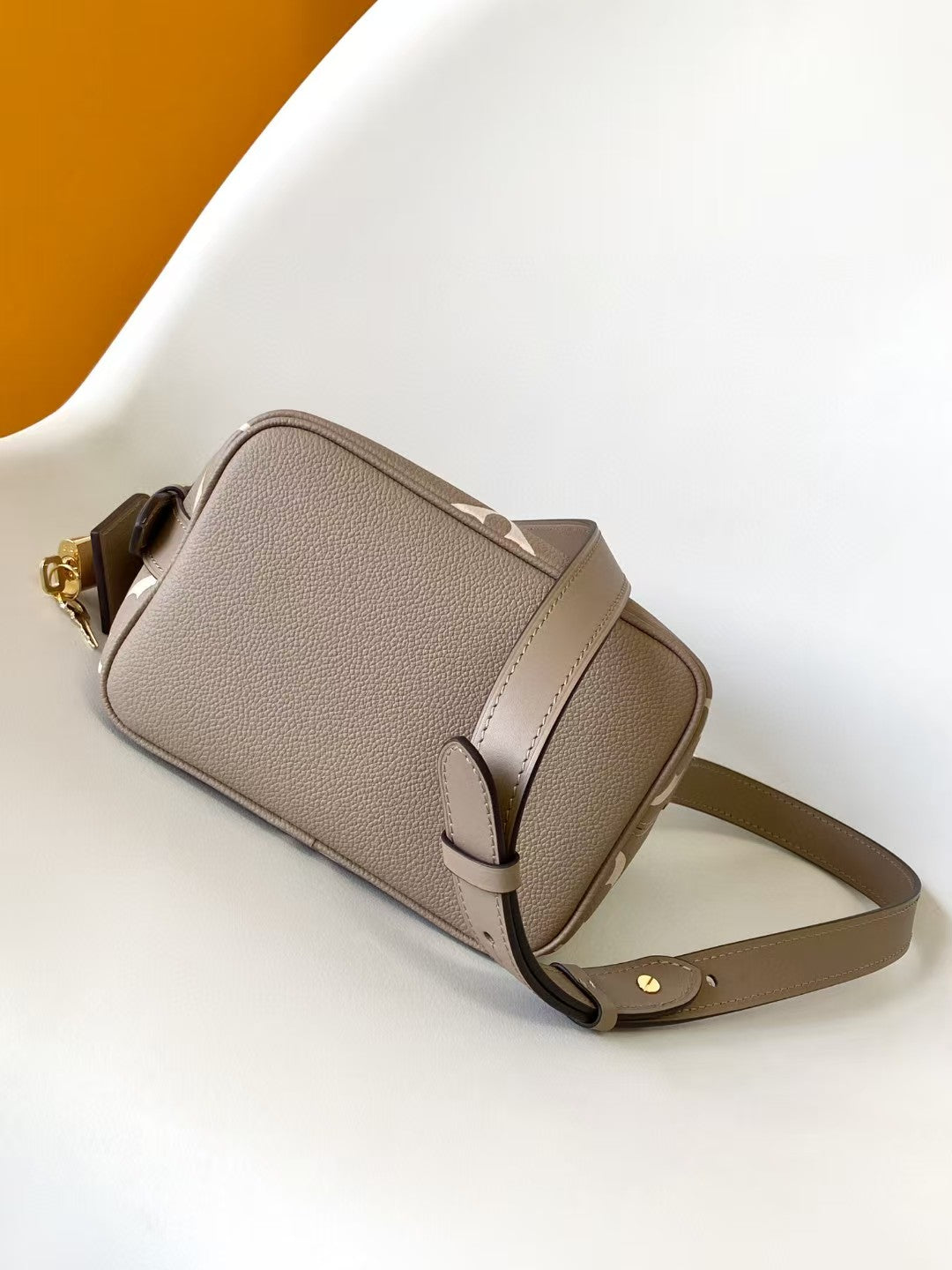 M40817 Bucket Shoulder Bag Monogram Embossed Grey Color.