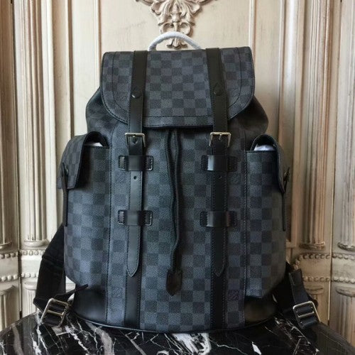 N41379 Christopher PM Backpack Damier Graphite Canvas