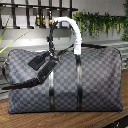 N41413 Keepall Bandouliere 55 Duffel Bag Damier Graphite Canvas