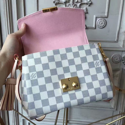 N41581 Croisette Crossbody Bag Damier Azur Canvas