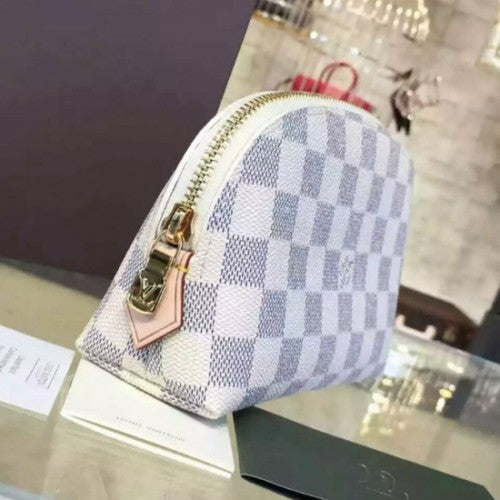 N60024 Cosmetic Pouch Damier Azur Canvas