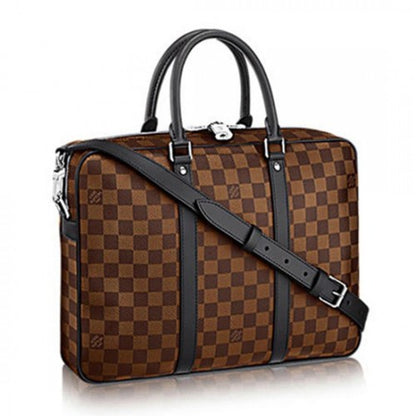 N41466 Porte-Documents Voyage PM Briefcase Damier Ebene Canvas