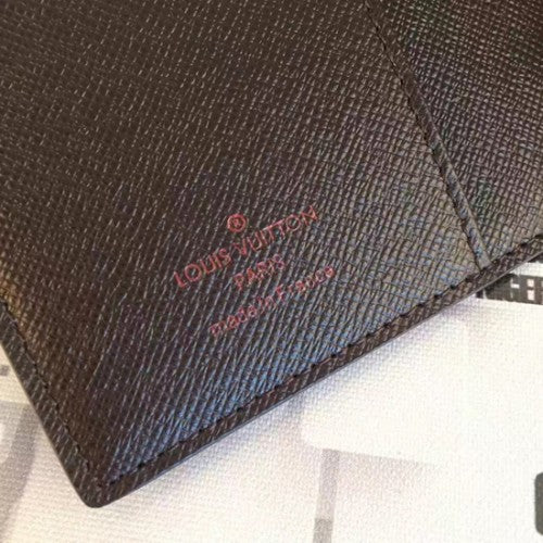 R20700 Small Ring Agenda Cover Damier Ebene Canvas