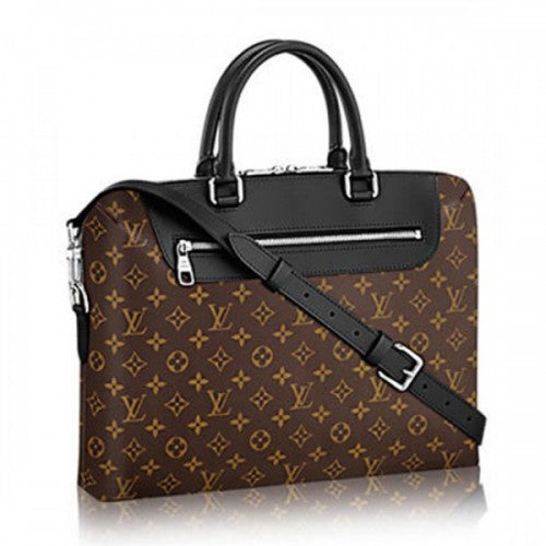 M54019 Porte-Documents Jour Briefcase Monogram Macassar Canvas