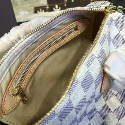 N41374 Speedy Bandouliere 25 Tote Bag Damier Azur Canvas