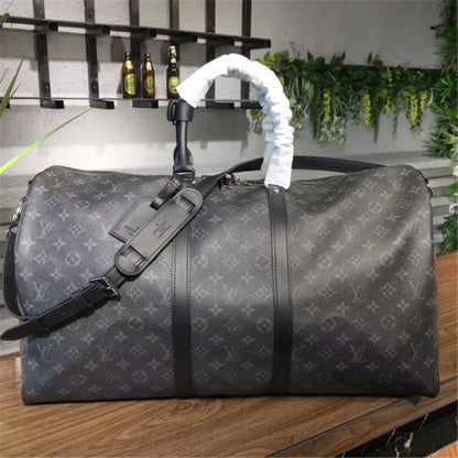 M40605 Keepall 55 Bandouliere Duffel Bag Monogram Eclipse Canvas