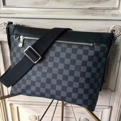 N40003 Mick PM Messenger Bag Damier Graphite Canvas