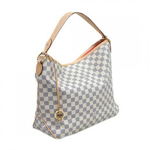 N41448 Delightful MM Hobo Bag Damier Azur Canvas