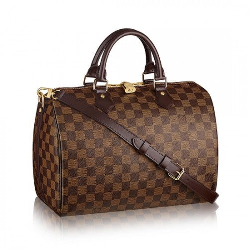 N41367 Speedy Bandouliere 30 Tote Bag Damier Ebene Canvas