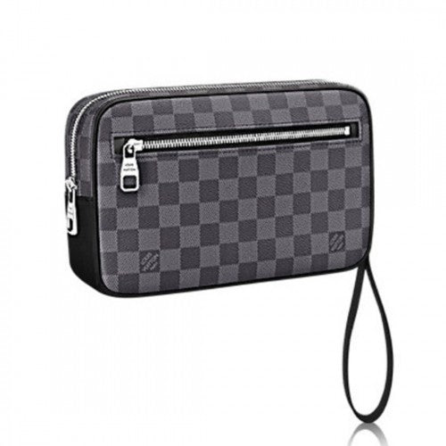 N41664 Kasai Clutch Damier Graphite Canvas