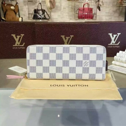 N61264 Clemence Wallet Damier Azur Canvas