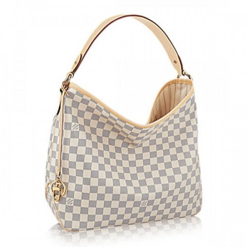 N41464 Delightful MM Hobo Bag Damier Azur Canvas