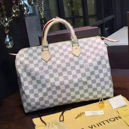 N41369 Speedy 35 Tote Bag Damier Azur Canvas