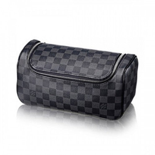 N47625 Toiletry Pouch Damier Graphite Canvas