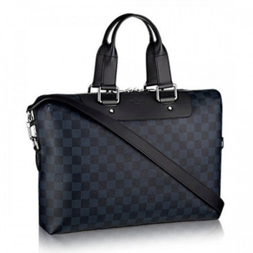 N42241 Porte-Documents Jour Briefcase Damier Cobalt Canvas