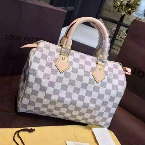 N41371 Speedy 25 Tote Bag Damier Azur Canvas