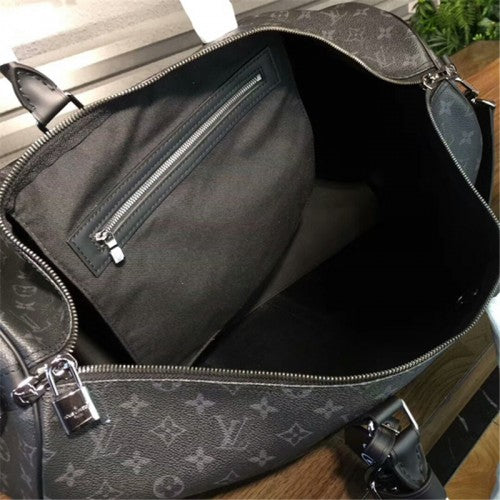 M40605 Keepall 55 Bandouliere Duffel Bag Monogram Eclipse Canvas