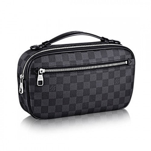 N41289 Ambler Hip Pack Damier Graphite Canvas