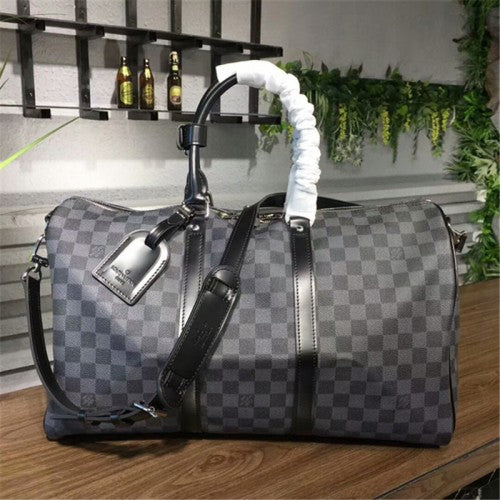 N41418 Keepall Bandouliere 45 Duffel Bag Damier Graphite Canvas