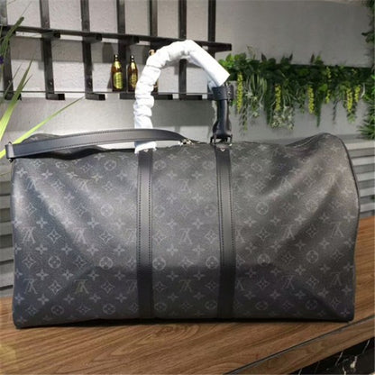 M40605 Keepall 55 Bandouliere Duffel Bag Monogram Eclipse Canvas