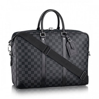 N41123 Porte-Documents Voyage GM Briefcase Damier Graphite Canvas