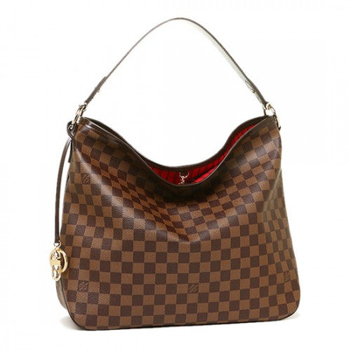 N41460 Delightful MM Hobo Bag Damier Ebene Canvas