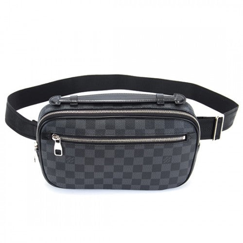 N41289 Ambler Hip Pack Damier Graphite Canvas