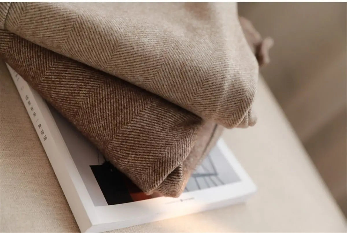 Woolen Pants Women's Harem Pencil Pants Autumn Winter High Waisted