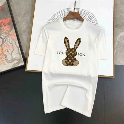 Cartoon Luxury Brand Printed Women T-shirt Plus Size