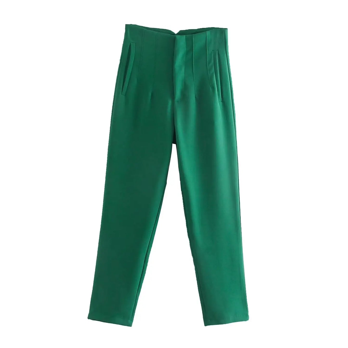 Women Fashion Straight Pants High Waist Female Chic Lady