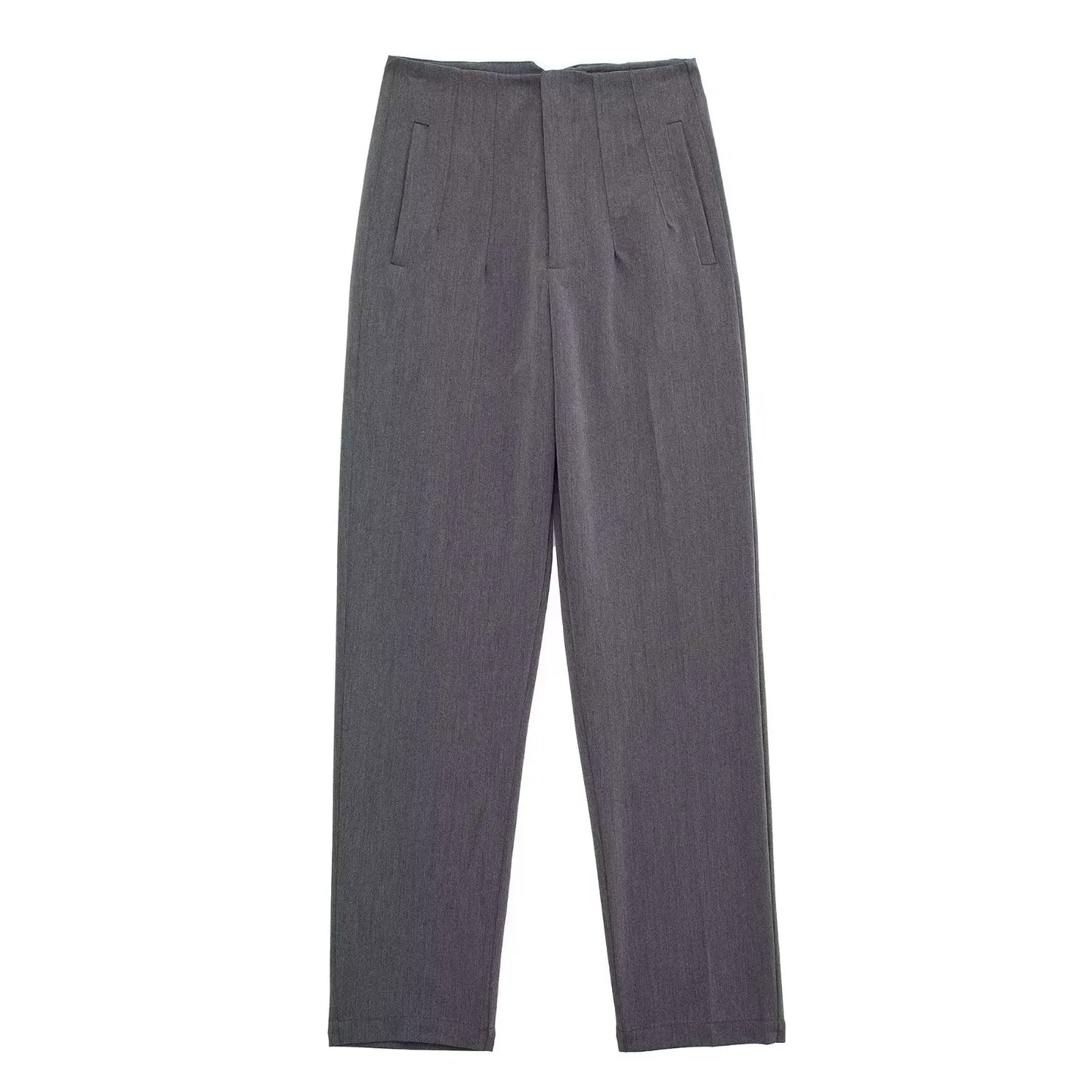 Women Fashion Straight Pants High Waist Female Chic Lady