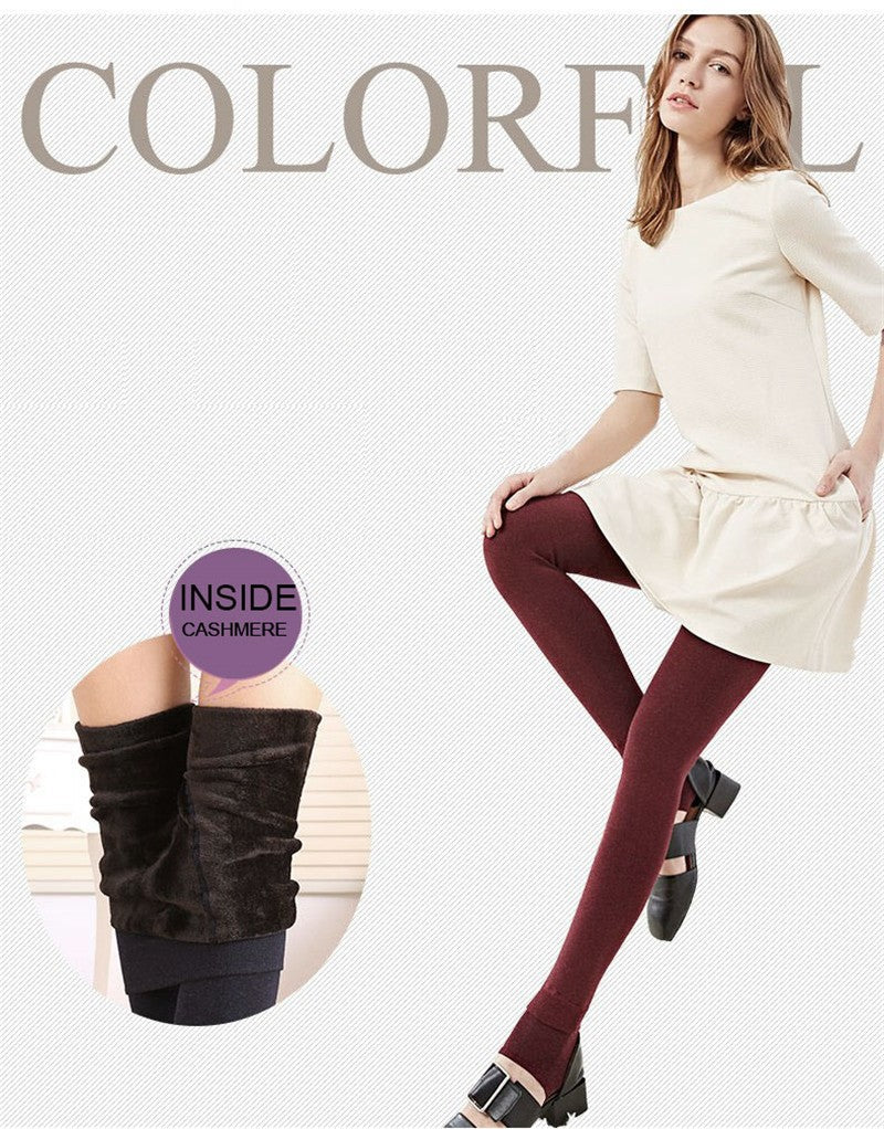 Women Winter Leggings Warm Leggins  Stretchy Black Leggings