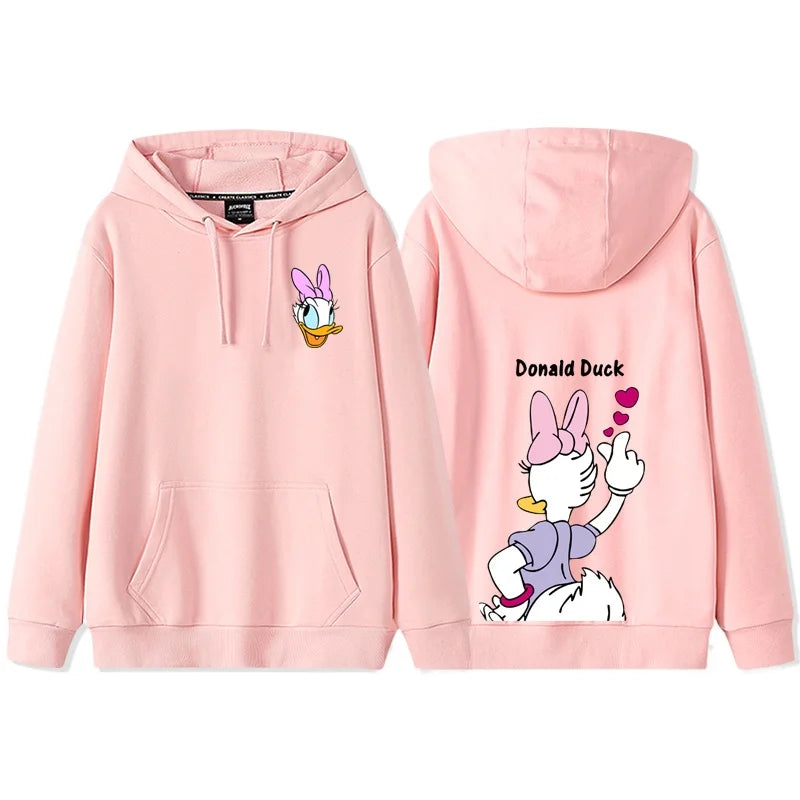 Anime Cartoon Disney Donald Duck Daisy Duck Couple Hooded