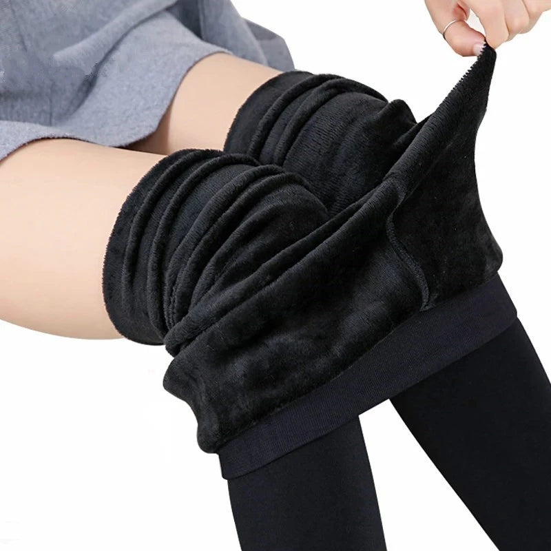 Women Winter Leggings Warm Leggins  Stretchy Black Leggings