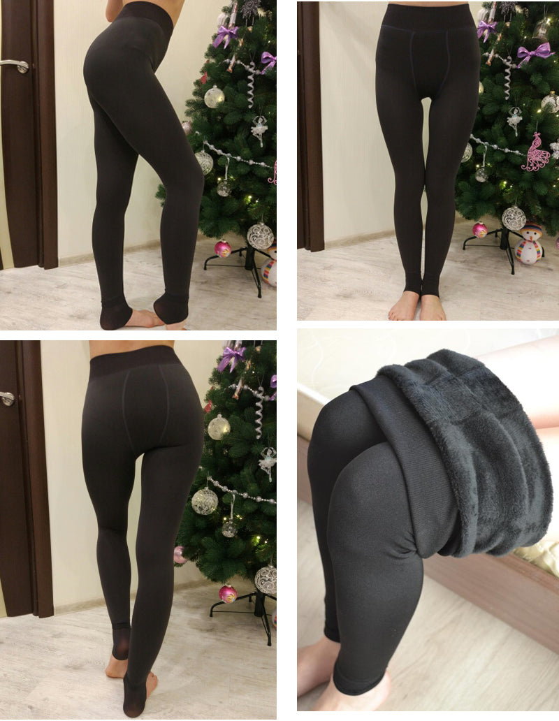 Women Winter Leggings Warm Leggins  Stretchy Black Leggings