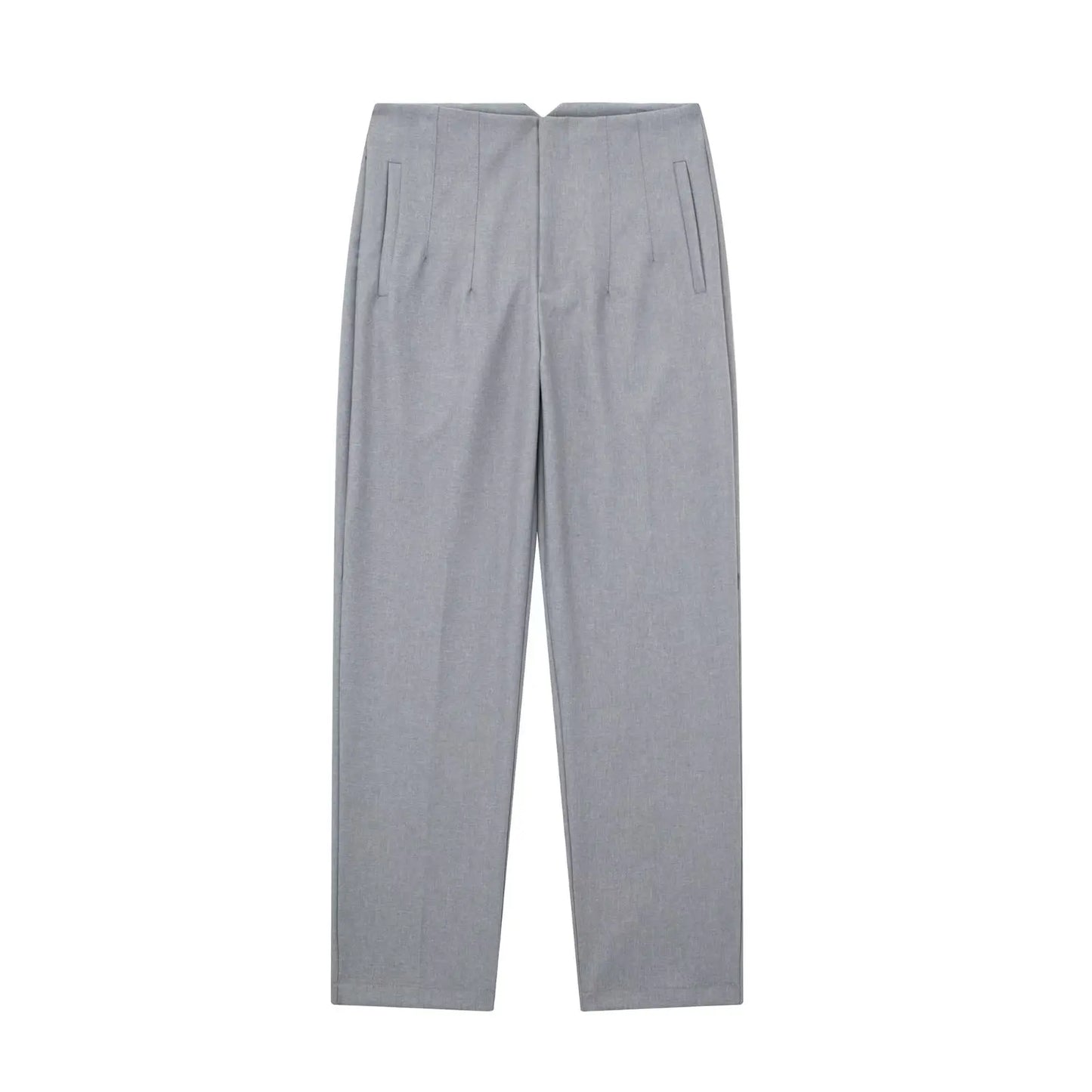 Women Fashion Straight Pants High Waist Female Chic Lady