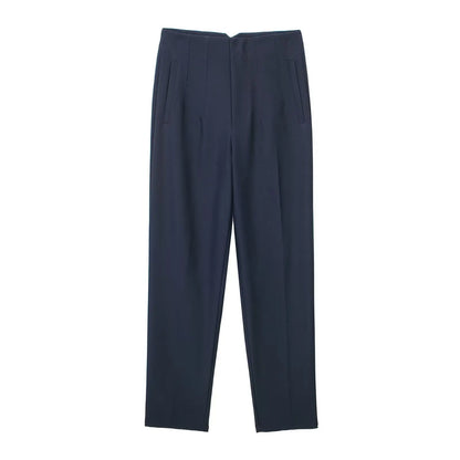 Women Fashion Straight Pants High Waist Female Chic Lady
