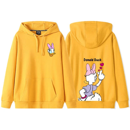 Anime Cartoon Disney Donald Duck Daisy Duck Couple Hooded