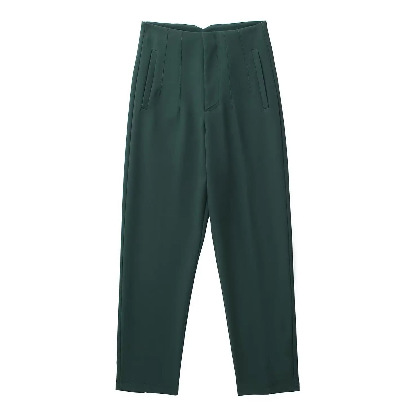 Women Fashion Straight Pants High Waist Female Chic Lady