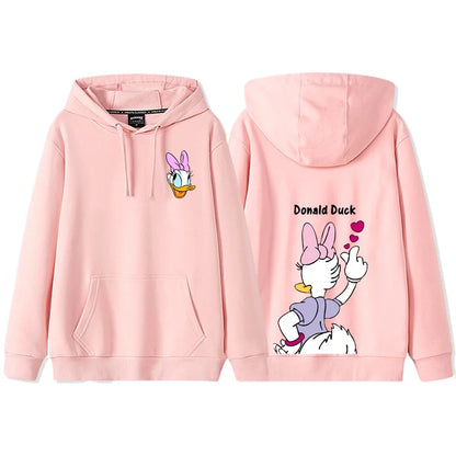 Anime Cartoon Disney Donald Duck Daisy Duck Couple Hooded