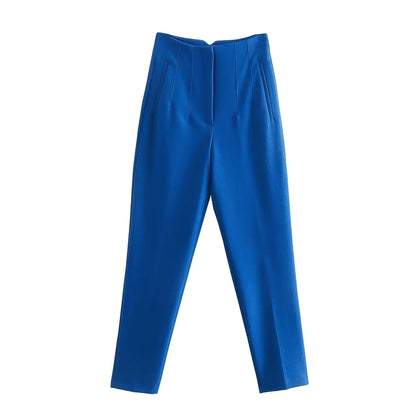 Women Fashion Straight Pants High Waist Female Chic Lady