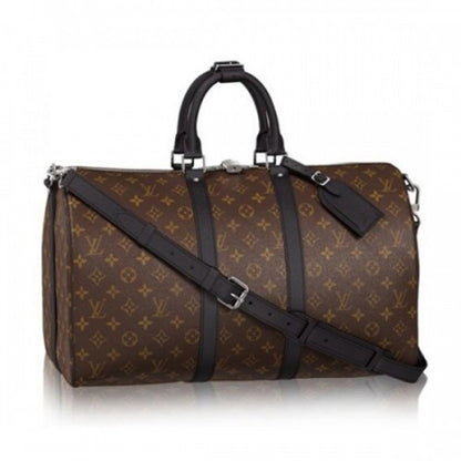 M56711 Keepall Bandouliere 45 Duffel Bag Monogram Macassar Canvas