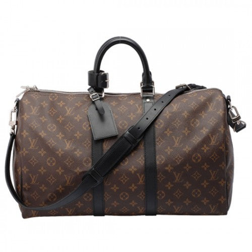 M56711 Keepall Bandouliere 45 Duffel Bag Monogram Macassar Canvas