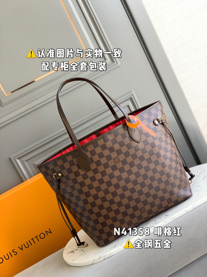 M40995 Neverfull Shoulder Bag Damier Canvas MM/GM