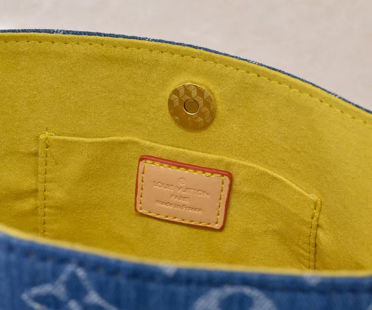 M53609 Bucket Shoulder Bag Monogram Canvas Blue Jean..