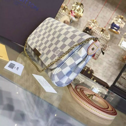 N41275 Favorite MM Damier Azur Canvas